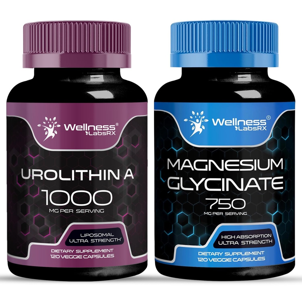 WELLNESS LABSRX Liposomal Urolithin A Capsules - Magnesium Glycinate Capsules | Bundle