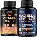 NUTRAHARMONY Vitamin D3 K2 & Magnesium Glycinate with Glycine Capsules