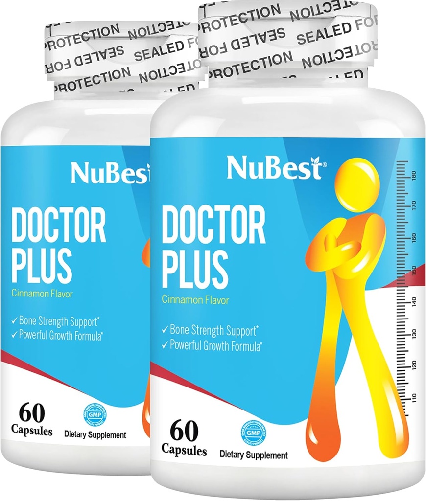 Doctor Plus με ασβέστιο, βιταμίνη D3, βιταμίνη K2 (MK7), Μαγνήσιο Κάψουλες για δύναμη των οστών, υγιή οστά, ανοσία, ασβέστιο Max απορρόφηση για την ηλικία 10+ 