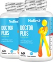 Doctor Plus με ασβέστιο, βιταμίνη D3, βιταμίνη K2 (MK7), Μαγνήσιο Κάψουλες για δύναμη των οστών, υγιή οστά, ανοσία, ασβέστιο Max απορρόφηση για την ηλικία 10+ 