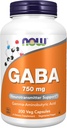 Şimdi Gıdalar Tamamlıyor, GABA (Gamma-Aminobutyric Acid) 750 mg, Nörotransmitter Desteği*, 200 Veg Capsules