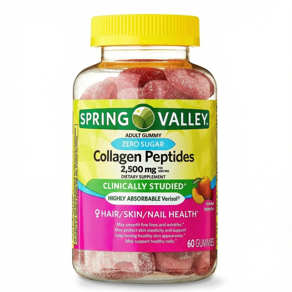 Collagen Women Zero Sugar 60 Gummies - Collagen Peptides 2500mg, Protein Gummies for Women, Collagen Gummies for Skin and Hair (Pack of 1)