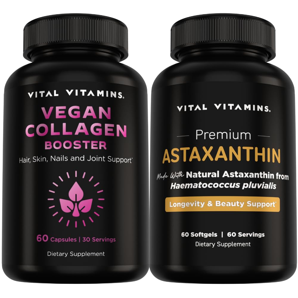 Vital Vitamins Vegan Collagen Booster 60 ct + Astaxanthin 60 ct