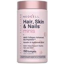 NeoCell Hair Skin and Nails Vitamins with Collagen | 150 Softgels | Advanced Bio-Peptides with Keratin & Hyaluronic Acid | Beauty Complex Supplement