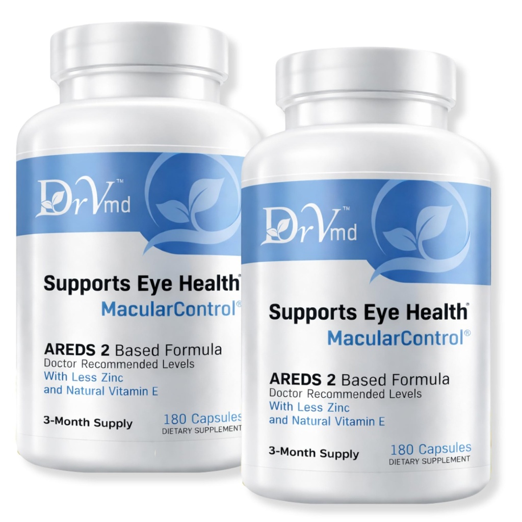 Macular Control AREDS 2 Eye Vitamins + Lutein 10mg + Zeaxanthin 2 mg, 25mg Zinc, Vitamin C & Natural E – Doctor Formulated Eye Support Supplement (360 Capsules) 6 Month Supply