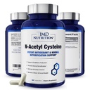 1MD Nutrition NAC Supplement N-Acetyl Cysteine - NAC 600 mg - Antioxidant Supports Detox and Glutathione Production - N Acetylcysteine Respiratory Supplement for Lung Health - 60 Capsules
