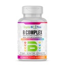 Vitamin B Complex with Vitamin C, Iron, Magnesium & Choline - High Potency B1-B12 Tablets - Energy, Metabolism & Nervous System Support - Vegan, Non-GMO - 90 Tablets