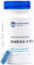 Ωμέγα 3 Algae DHA Vegan - Συμπλήρωμα Ωμέγα 3 DHA, Φυτά με βάση Ωμέγα-3 Blend των οργανικών Φύλων, οργανικά Chia, και οργανικό flax σπόρων τρίτο μέρος δοκιμαστεί, επιλογή του γιατρού, 1 μήνα εφοδιασμού, 30 κάψουλες