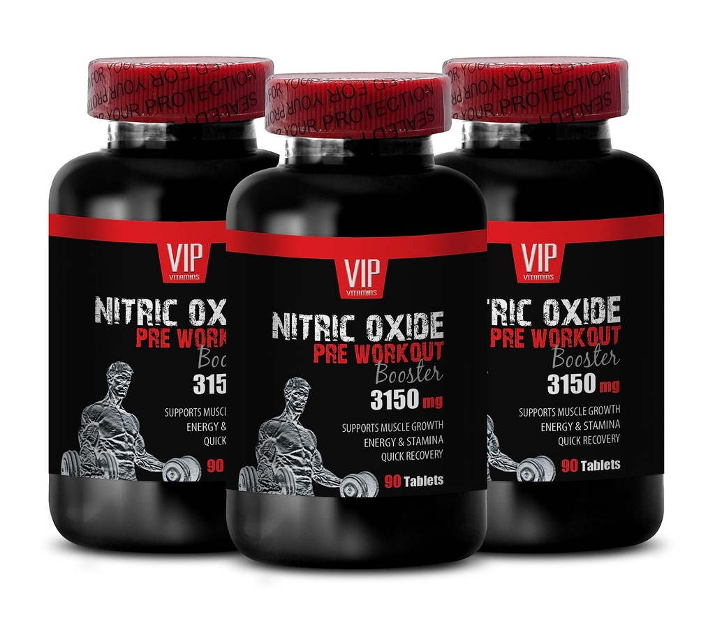 Arginine Alpha-Ketoglutarate - NITRIC OXIDE UNIQUE COMPLEX - Nitric Oxide Tablets, Nitric Oxide Supplement for Gym, AAKG Muscle Pump Enhancer, L-Arginine Nitric 3 Bottles 270 Tablets