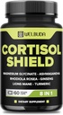 8in1 Cortisol Shield - Ashwagandha και Μαγνήσιο, Rhodiola Rosea, Lions Mane, Gingsen, και 3 ακόμη - Χαλαρώστε & ξεκούραστη νυχτερινή υποστήριξη & ισορροπία διάθεσης - 60 κόμης