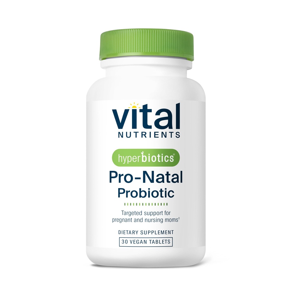 Hiperbiyotikler Vital Nutrients Pro-Natal Prenatal Probiyotikler for Women | Support for Occasional Nausea, Bloating, and Gas | Vegan Probiyotik for Women | Gluten, Dairy, Soy Free | 30 Tablet