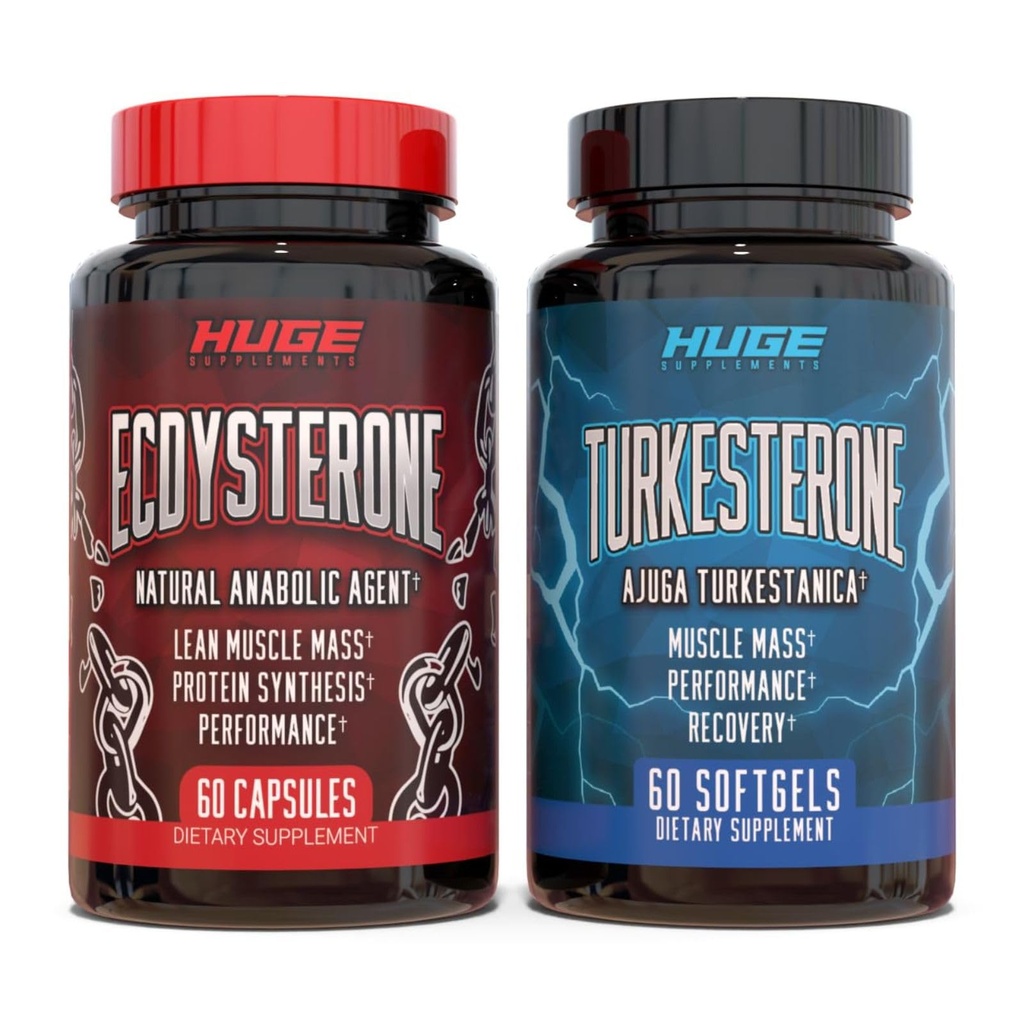 Büyük Supplements Turkesterone & Ecdysterone Stack, Kas & Strength, Geliştirilmiş Abhidrasyon Teknolojisi (60 Hizmet)