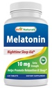 Best Naturals Melatonin 10mg (Non-GMO) Tablets - Helps Promote Relaxation & Sleep - 120 Count