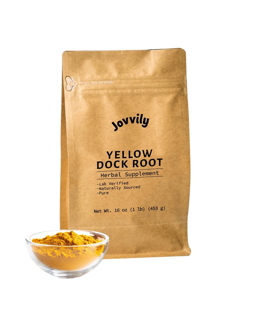 Jovvily Yellow Dock Root - 1lb - Natural Supplement - Gluten-Free - Lab-Verified