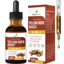 Yellow Dock Root Organic Drops for Liver Health Support, Body Detox & Immunity Boost Herbal Supplements with Milk Thistle Dandelion Chicory Echinacea Extract. 2oz