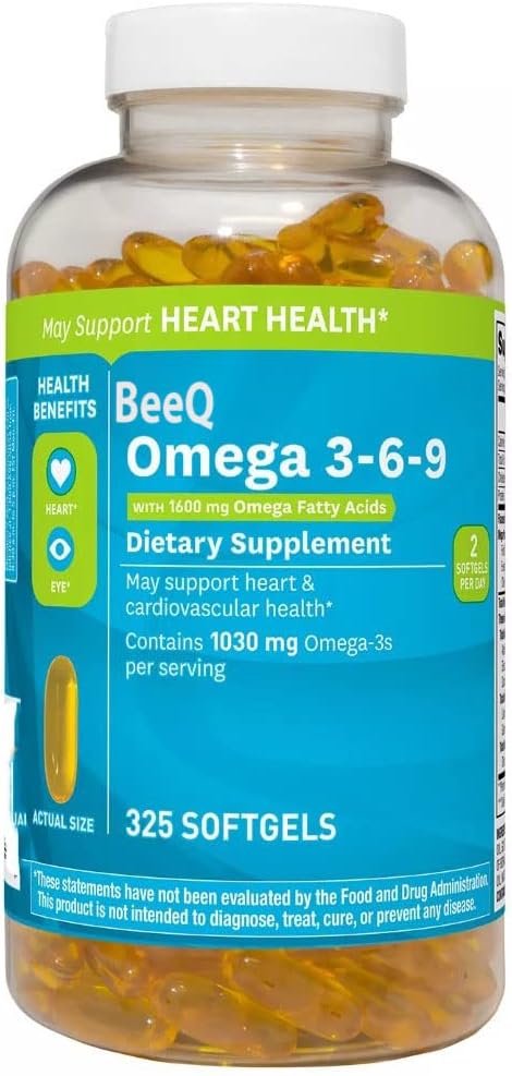 Omega 3-6-9 Diyetsel Supplement (325 ct.) Kalp ve Cardiovascular Sağlığı Destekleyebilir* Göz Sağlığını Teşvik Edebilir*