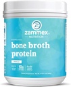 Zammex Bone Broth protein Toz, Pure Grass Fed Beef, Vanilla protein Toz,Hydrolyzed Collagen Supplement for Health Skin,Nails,Hair,Joints, Non-GMO,Gluten Free, Great in Shakes
