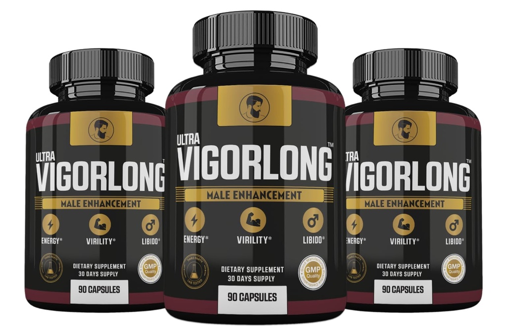 (3 Pack) Ultra VigorLong Supplement Advanced Formula, Ultra VigorLong for Men, Ultra Vigorlong Capsules, 270 Count