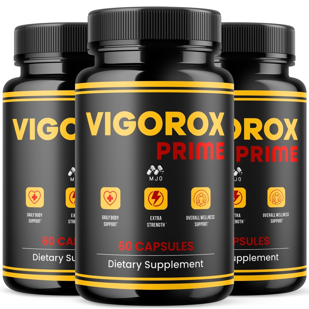 (3 Pack) Vigorox Prime Capsules, Official VigoroxPrime Pills with All Natural Ingredients, Advanced Overall Health and Wellness Supplements for Maximum Strength Healthy Vitamin Formula (180 Capsules)