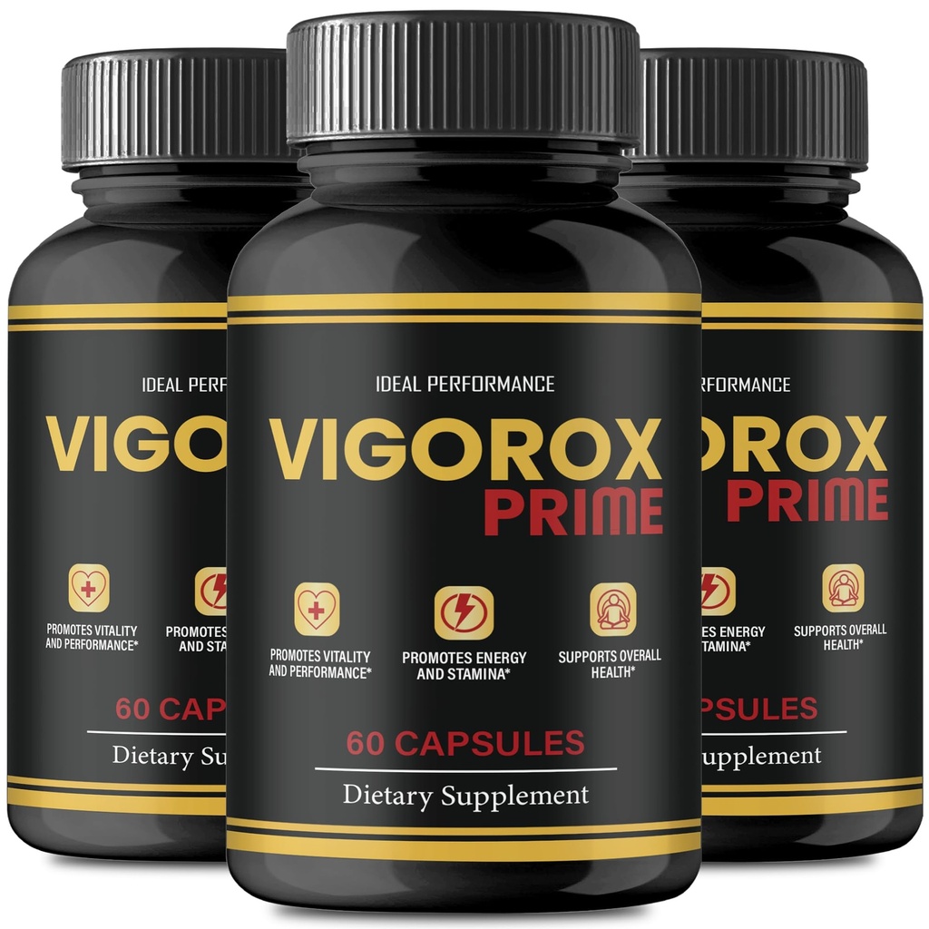 Vigorox Prime Capsules, Advanced Vigorox Prime Supplement Pills - Maximum Strength, All Natural Performance, Stamina & Energy Support, VigoroxPrime Overall Wellness Formula Reviews (3 Pack)