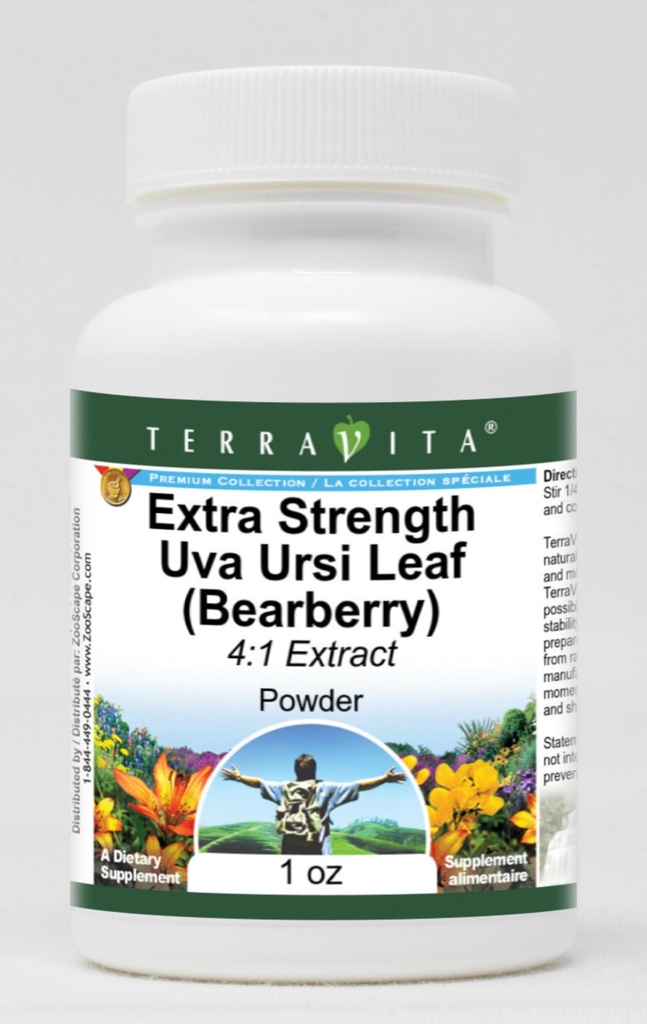 Extra Strength Uva Ursi Leaf (Bearberry) 4:1 Extract Powder (1 oz, ZIN: 511281)
