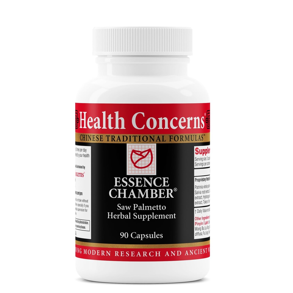 Health Concerns Essence Chamber – Prostate & Urinary Tract Support – Saw Palmetto, Uva Ursi & Pumpkin Seed – Traditional Chinese Herbal Formula – Detox Supplement – 90 Capsules