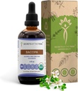 Bacopa USDA Organic | Alkol-FREE Extract, High-Potency Herbal Drops, Relaxation, Pozitif Bilişsel Etkisi | %100 sertifikalı Organik Bacopa (Bacopa Monnieri)