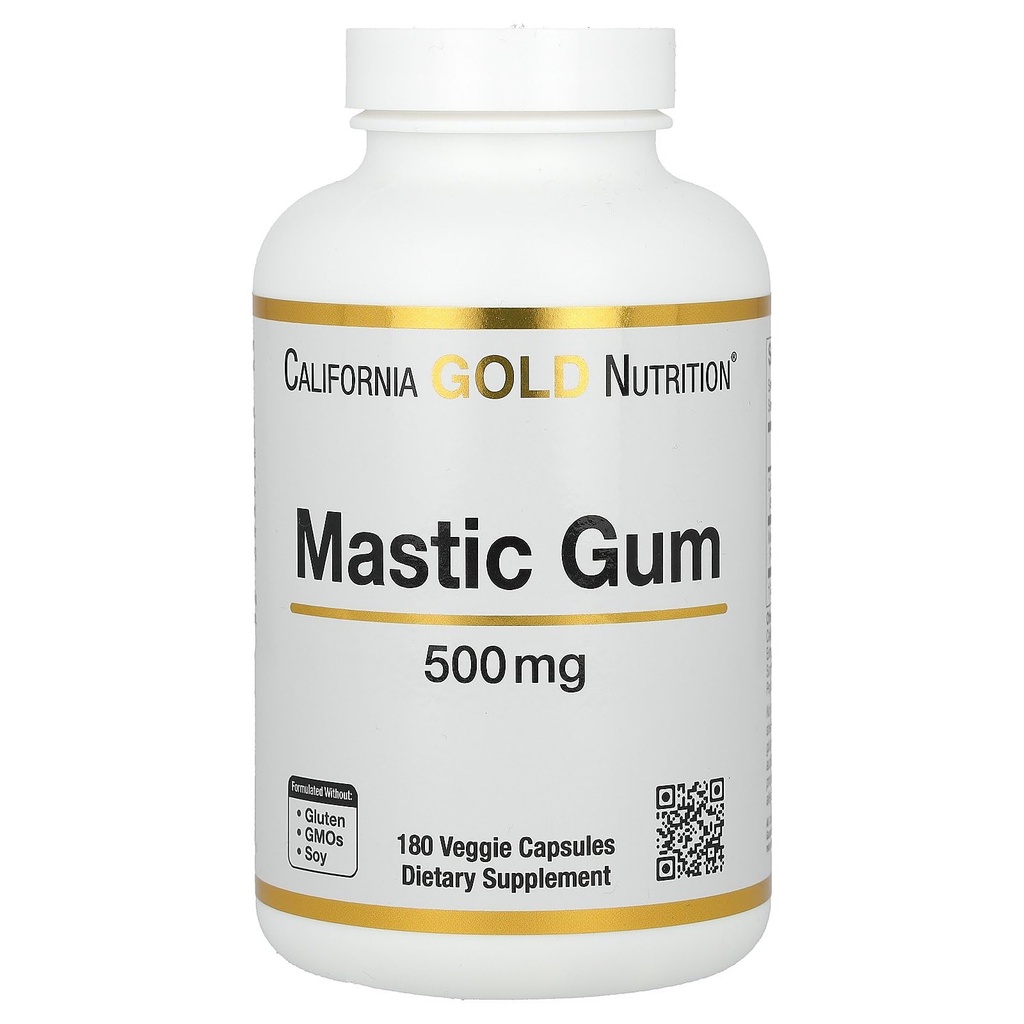 California Gold Nutrition Mastic Gum, 500 mg, 180 Veggie Capsules