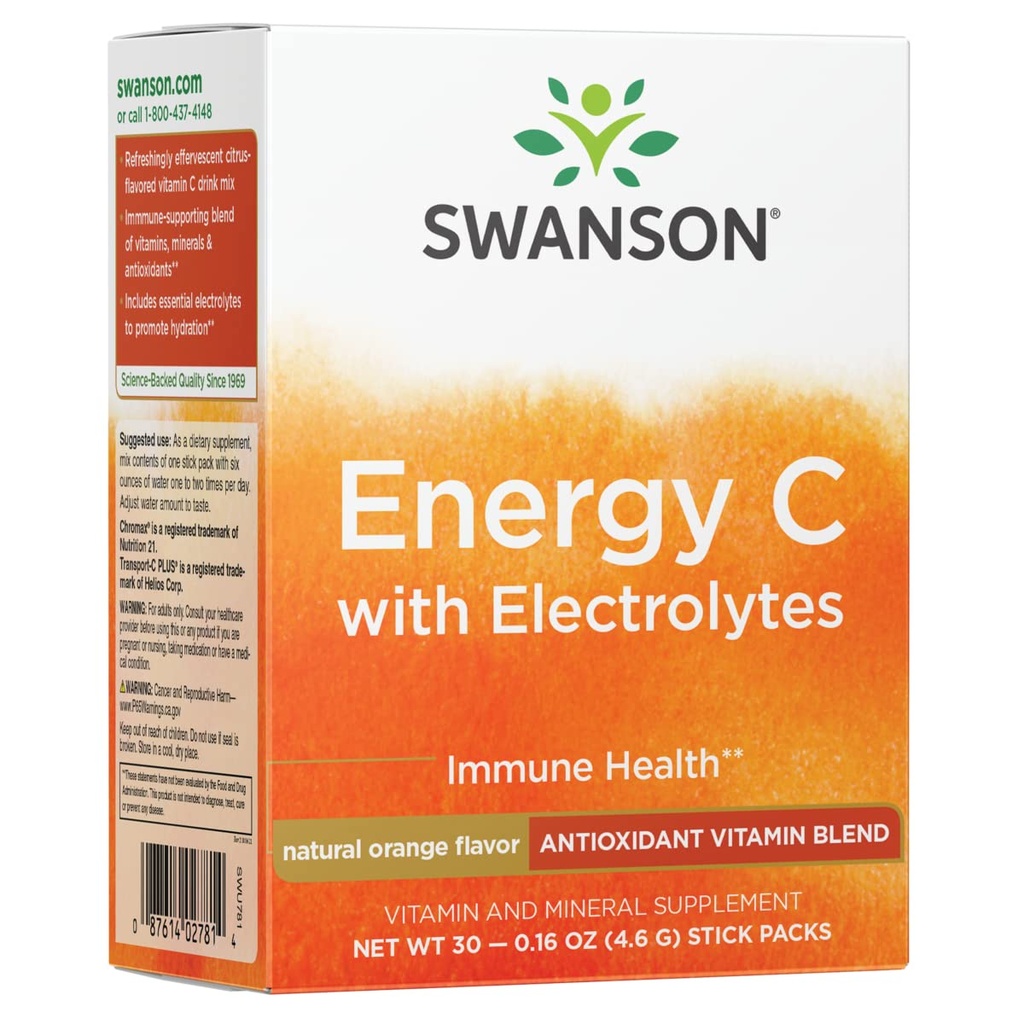 Swanson ULT Energy C W/Electrolytes 30 PKTS
