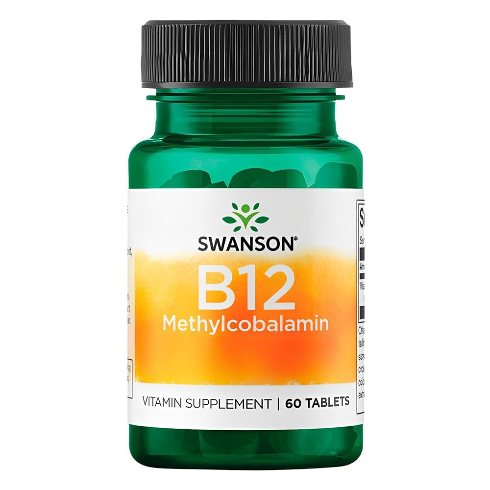 Swanson Vitamin B-12 Methylcobalamin High Absorption 5000 mcg 60 Tabs