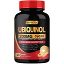 DRFOSTER Coq10 Ubiquinol 200mg, Coq10 200mg Softgels, Max απορρόφηση Ubiquinol με βιταμίνη Ε & PQQ & Μαύρο πιπέρι, Ισχυρό Αντιοξειδωτικό, 120 Softgels