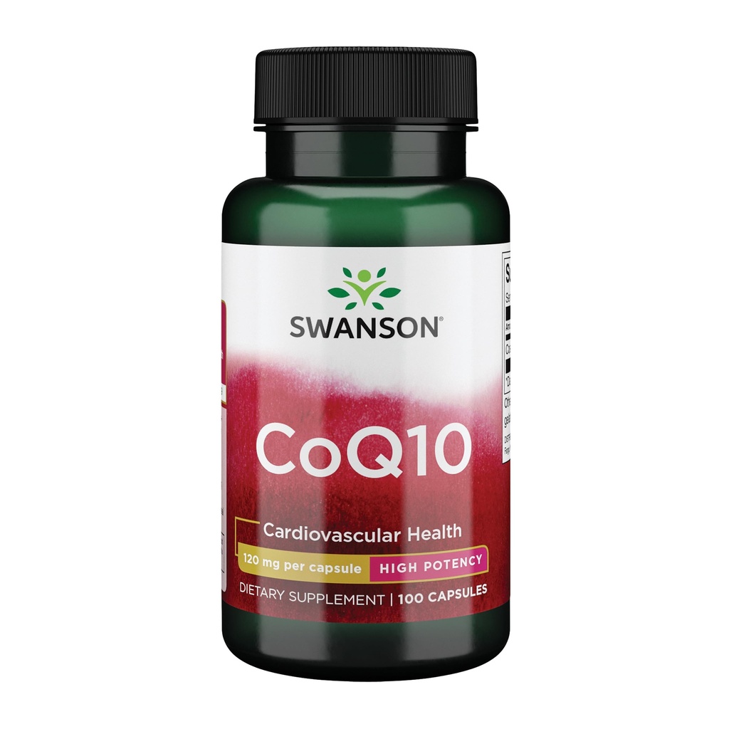 Swanson CoQ10 - Kalp Sağlığı, Enerji Desteği ve Yardımlar Genel Cardiovasüler Sistem Sağlık - Coenzyme Q10 Supplement - (100 Capsules, 120 mg Her)