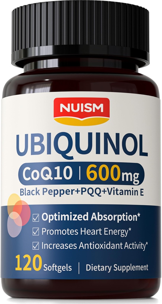 CoQ10 600 mg Softgels,Ubiquinol Q10 Coenzyme Supplement,Coq 10 600 mg En Az Apsiyon,Antioksik Sağlık ve Enerji Desteği