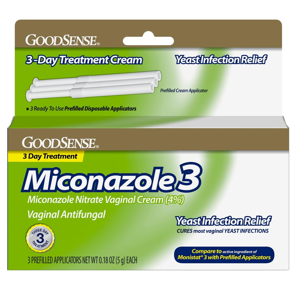 Miconazole Nitrate Vaginal Cream (4 Percent), 3-Day Treatment for Vaginal Yeast Infection