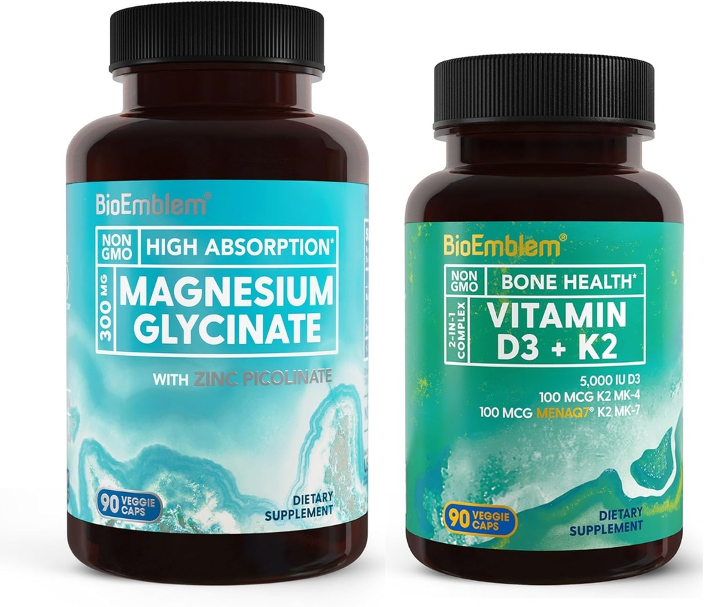 BioEmblem Magnezyum Glycinate ile çinko ve Vitamin D3 K2