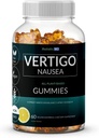 Vertigo relief products clinically studied Kudzu Gingko Astragalus Ginger Black Cohosh & Peony flower | Nausea Vertigo Dizziness Relief | | Plant-Based formula Non GMO | Lemon flavor 60 Gummies