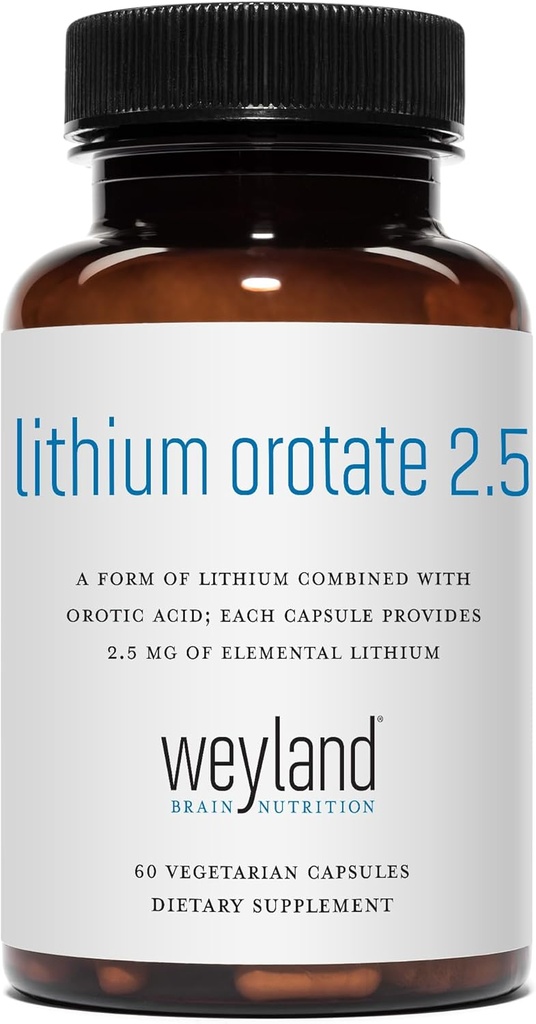 Lityum Orotate 2.5 mg (1 Şişe), 60 Vegetarian Capsules