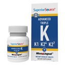 Superior Source Advanced Triple K - Bone Health & Strength Support Supplement - Immunity Support Formula with Vitamins K1 & K2 - Vitamin Aidsorik Aborpsiyon - 30 Instant Dissolve Tabletleri