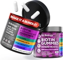 Biotin Hair Growth Sche - Biotin Vitamins & Keratin Capsules + Saç Gummies with Collagen & Astragalus - Saç Skin Nails For Women & Men | 60 Caps + 60 Gummies