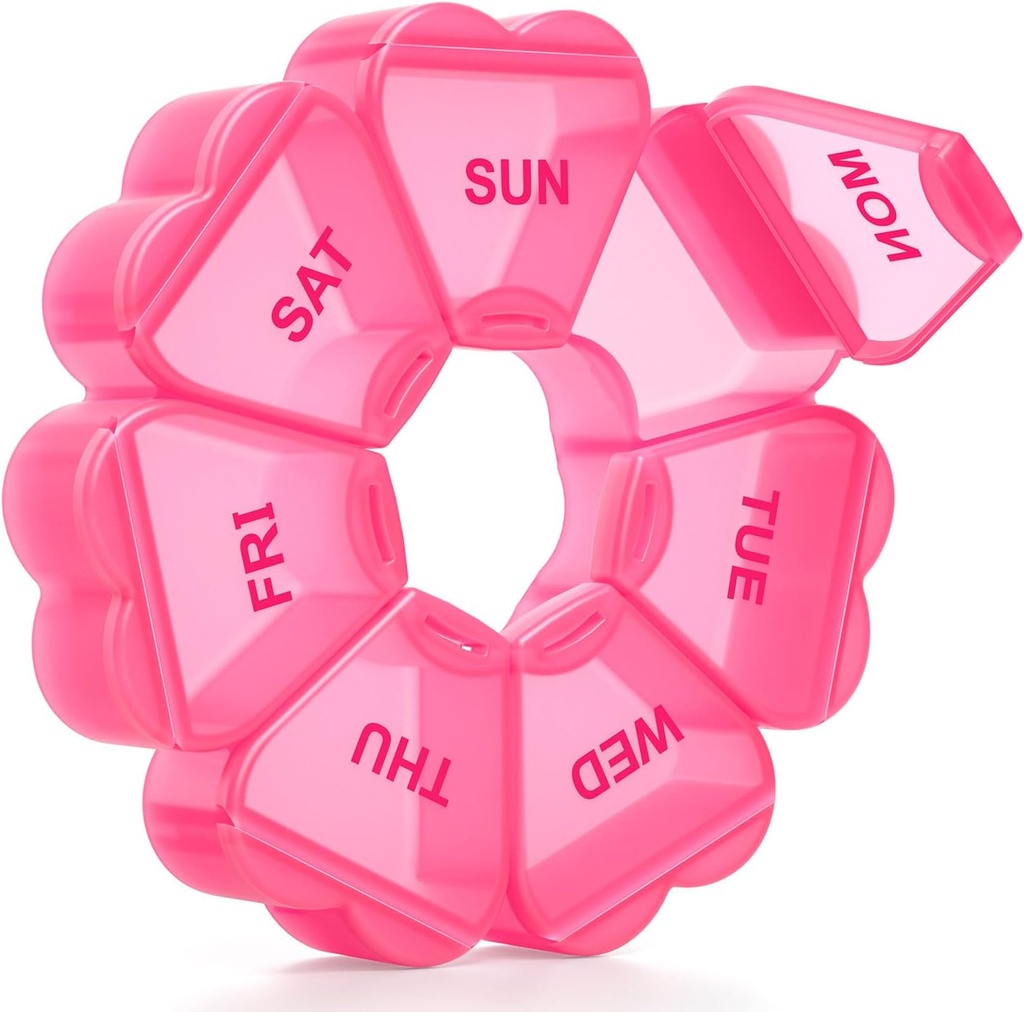 Büyük Haftalık Pill Organizer, Pill Box 7 Gün, KAPENS Günlük Vitamin Vaka Büyük Kapasite Karşılaştırması, Balık Yağı Tamamları için Pill Konteynerleri, Red