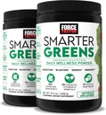 Force Factor Smarter Greens Daily Wellness Toz 2Pack Enerjiyi Desteklemek için, Immunity & Digestion, Superfood Greens Toz Vitamins, Minerals & Probiyotiks, Unflavored, 60 Hizmetler