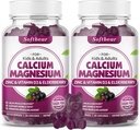Yetişkin ve Çocuklar için yumuşak borulü çinko Magnezyum Gummies, Suagr-Freeuba Magnezyum Vitamin D3 Bone Strength & Immune Health, Elderberry Flavor 120 Count Count Count Count Count Count