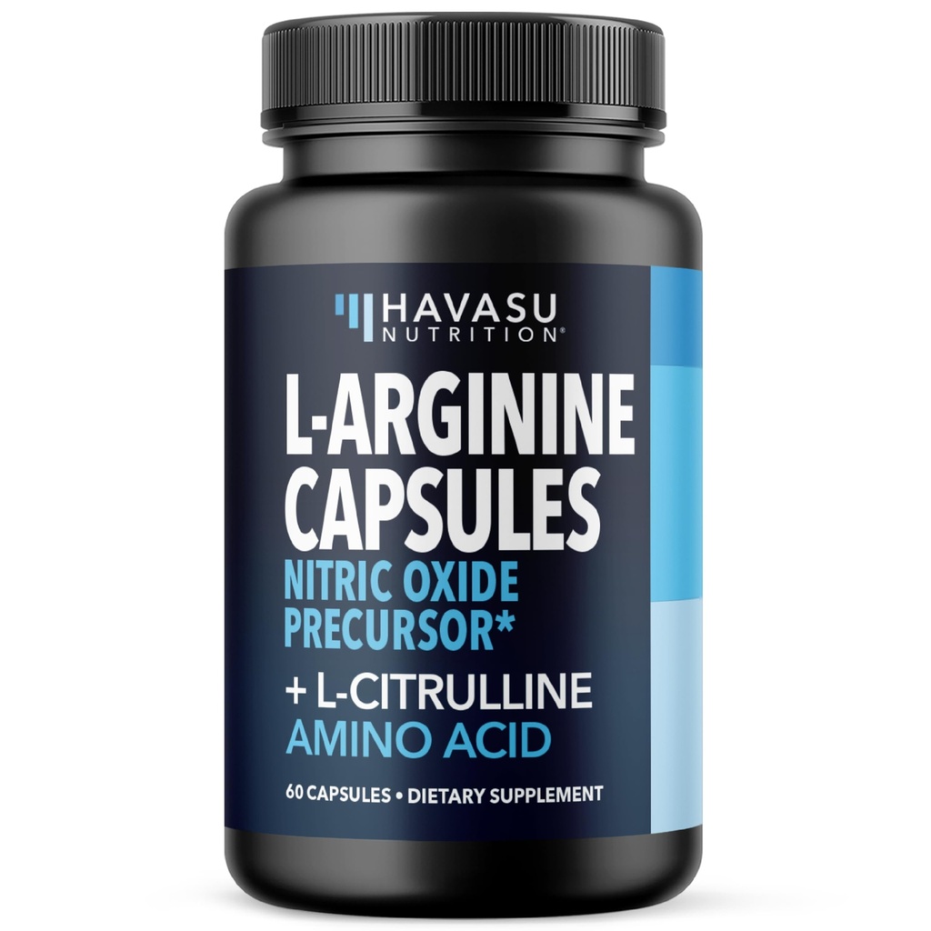 L-Arginine Capsules with L-Citrulline - Nitrik Oksit Supplement - L Arginine and L Citrulline Mix - 60 Kont - Vegan, Non-GMO Capsules for Performance, Endurance and Muscle Support - 1 Ay Supply