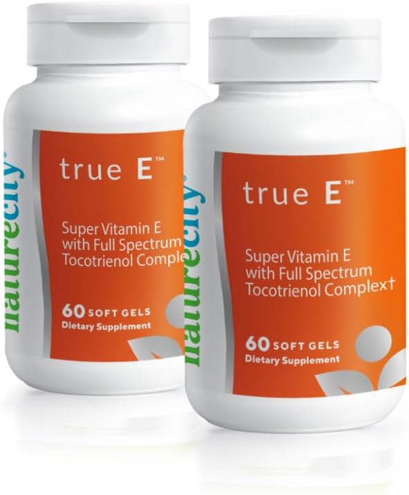 NatureCity True-E Full Spectrum Tocotrienols Vitamin E & Natural Alfa Tocopherol Supplement | Evnol Suprabio | Non-GMO Vitamin E Kompleks | 120 Yumuşak jeller