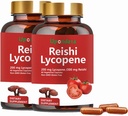 Lycopene Capsules, Natural Lycopene 200 mg with Organic Reishi Mushroom 200mg Supplement for Prostate Health and Immune Support - Gluten-Free, Non-GMO, 60 Capsules (2 Pack)