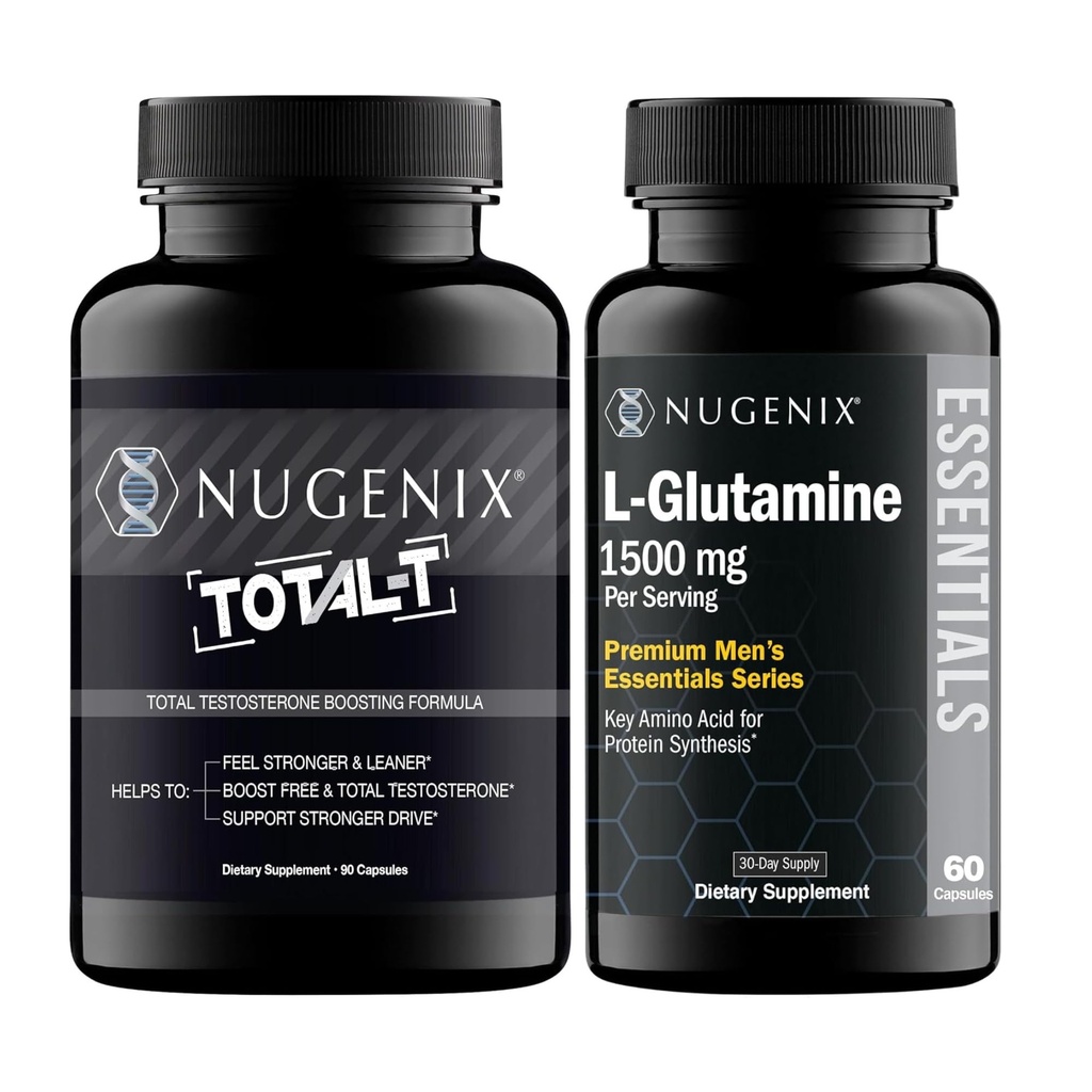 Nugenix Essentials L-Glutamine and Total-T Testosterone Booster for Men