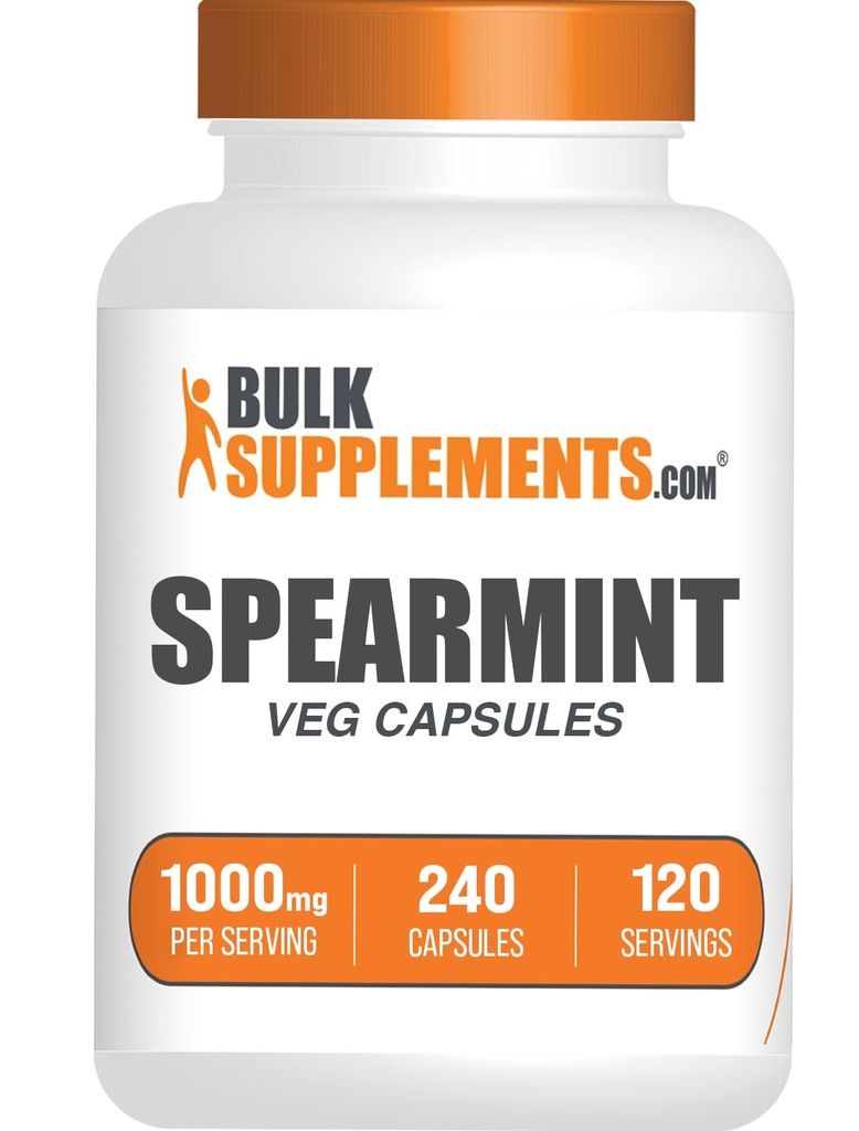 BulkSupplements.com Spearmint Extract Capsules - Spearmint Supplement, Herbal Supplement - Vegan, 2 Capsules per Serving, 240 Count (Pack of 1)