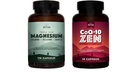 Doğal Rhythm Cardio Calm Sche - Triple Calm Magnezyum 150 mg, 120 Capsules + CoQ10-ZEN (Coenzyme Q10 + L-Carnitine + L-Theanine), 30 Capsules