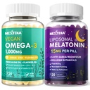Vegan Algae Omega 3 Supplement + Liposomal Melatonin Sleep Pills