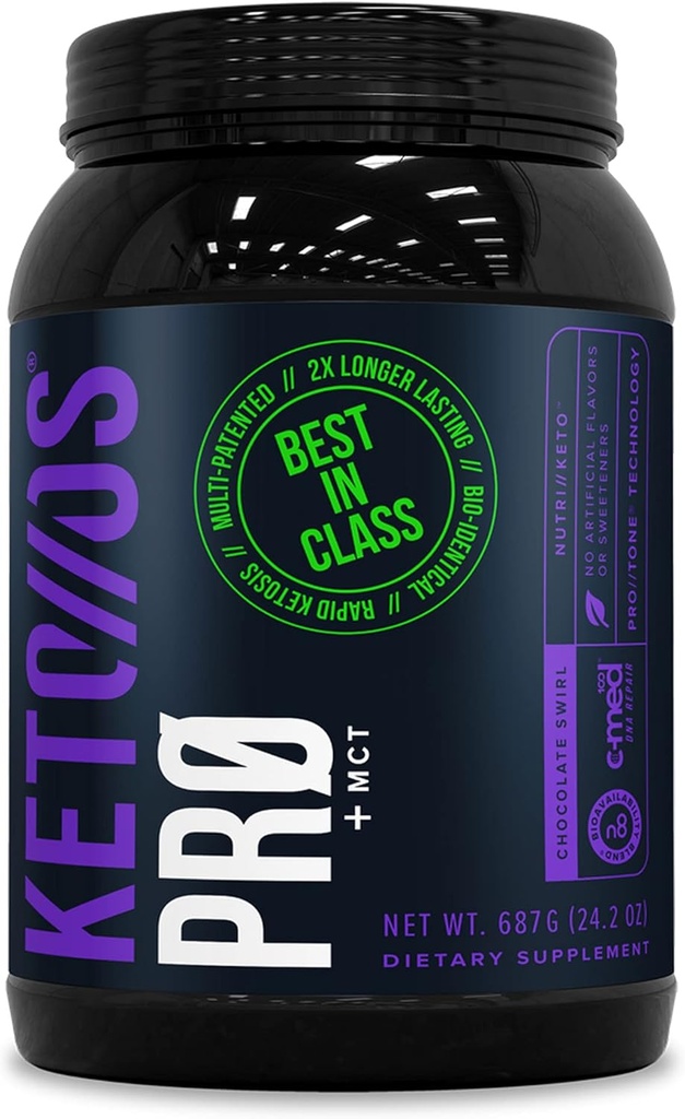Pruvit Keto//OS Pro Chocolate Swirl + MCT Ketones - Keto//OS Pro συμπλήρωμα για την ενεργειακή ενίσχυση, καλύτερη πέψη και βοηθά στην καταπολέμηση της γήρανσης διαδικασία - 30 Υπηρεσία